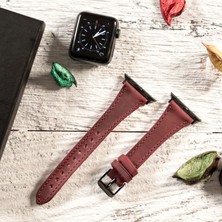 Vagave Apple Watch Uyumlu Kadın Crazy Deri Kordon 38 40 41 mm