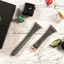 Vagave Apple Watch Uyumlu Kadın Crazy Deri Kordon 38 40 41 mm