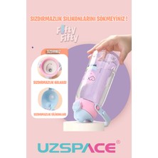 Uzspace Pipetli 680 ml Boyun Askılı Tritan Çocuk Su Matarası -Kutulu- FFUZ2202680