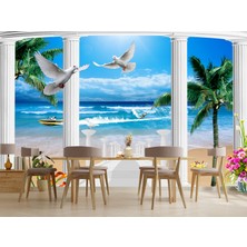 Umut Gergi Tavan Manzara Temalı  Tek Parça Duvar Kağıdı