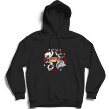 The Fame Kiss, Kitty, Cats, Mizah, Rock Metal Müzik Grubu Kapüşonlu Sweatshirt Hoodie
