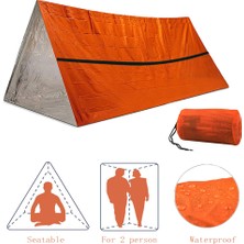 Silhouette Taşınabilir Ultralight Çadır Açık Kurtarma Su Geçirmez Acil Hayatta Kalma Çadırı Açık Basit Termal Çadır 240X150 cm (Yurt Dışından)