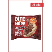 Bite & More Rice Cake 18 Gram x 24 Adet Milk Chocolate Coated (Pirinç Patlağı Sütlü Çikolata Kaplı)