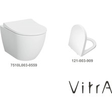 Vitra S60 Smooth Flush Asma Klozet 7510L003-0559, Vitra Unıversal 2 Soft Klozet Kapağı 121-003-909