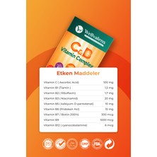 Wellvalens C & B Vitamin Kompleksi – Enerjinizi Canlandıran Güçlü Vitamin Formülü | 30 Kapsül (Vitamin C,B1,B2,B3,B5,B6,B7,B9,B12)