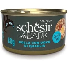 Schesir After Dark Pate Tavuklu ve Bıldırcın Yumurtalı Yetişkin Kedi Konservesi 80 gr