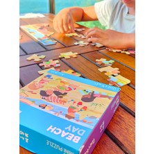 DoerKids Çocuklar Kumsalda Mini Puzzle | 40 Parça 4+ Yaş