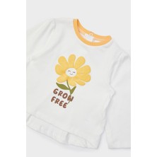 Gb Baby Layette  Kız Bebek Ekru T-Shirt 23FW1BG2516