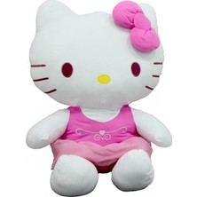 Peluş Hello Kitty Elbiseli Kurdeleli 50CM