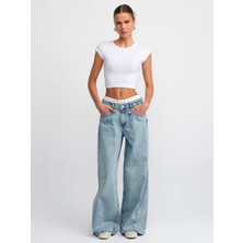 Dilvin 30528 Dilvin Crop Top Pamuk ve Modal Karışımlı