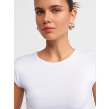 Dilvin 30528 Dilvin Crop Top Pamuk ve Modal Karışımlı