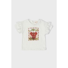 Gb Baby Layette  Kız Bebek Ekru T-Shirt