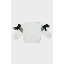 Gb Baby Layette Kız Bebek Beyaz Sweatshirt 23PFWBG2401