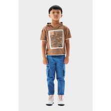 Nebbati Erkek Çocuk Kahve T-Shirt 23PFWNB3507