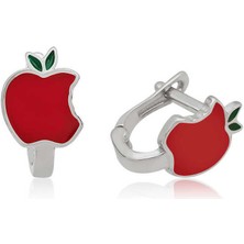Serra Jewels Gümüş Kırmızı Elma Çocuk Küpesi