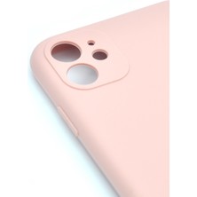 NOVKA Phone Accessories  iPhone 11 Uyumlu Düz Renk Esnek Yumuşak Silikon Kılıf  Rubber Pembe