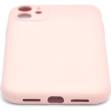 NOVKA Phone Accessories  iPhone 11 Uyumlu Düz Renk Esnek Yumuşak Silikon Kılıf  Rubber Pembe