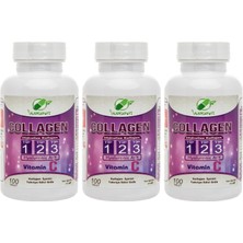 Yurdavit Hidrolize Collagen Kolajen Type Tip 1-2-3 Hyaluronic Acid Vitamin C 3 x 100 Tablet