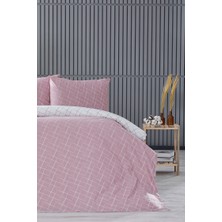 Doqu Home Glimmer Easy Cotton Çift King Size Nevresim Takımı - Gül Kurusu