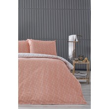 Doqu Home Glimmer Easy Cotton Tek King Size Nevresim Takımı - Somon