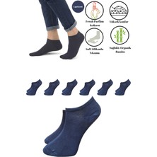 Premium Natural Socks Erkek-Bayan Bambu Lacivert Patik Çorap 6'Lı(Soft Yıkama)(Parfümlü)(Imalattan)