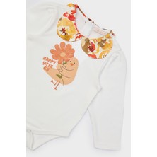 Gb Bayb Layette Kız Bebek Ekru Body 23FW1BG2515