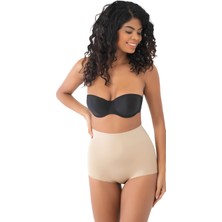 Secret Moda Toparlayıcı Iz Yapmaz Lazer Kesim Yüksek Bel Kadın Slip Korse Ten