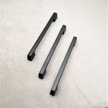 Koldoor Arel Mat Siyah Tv Ünitesi Vestiyer Yatak Odası Mutfak Dolap Çekmece Kulpu 128 mm (12,8 Cm) 3 Adet