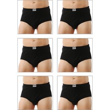 Özkan Underwear 0117 6'lı Paket  Erkek Ribana Torbalı Esnek Yumuşak Rahat Slip Külot