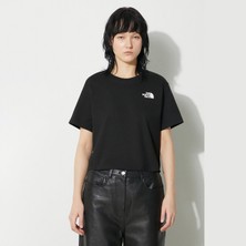 The North Face Kadın Siyah Tişört Nefes Alabilir Kumaş ile Spor ve Günlük Kombin