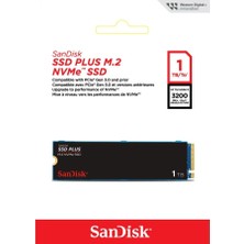 Sandisk SSD Plus 1TB 3200MB-2500MB M.2 PCIe Gen 3.0 NVMe SSD