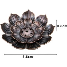 Zhuning Shop 1 1.4X2CM Tarzı Yeni 1 Adet Alaşım Tütsü Brülör Çubuk Tutucu Plaka Budizm Lotus Censer Bronz Nasturtium Tütsü Brülör (Yurt Dışından)