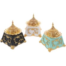 Zhuning Shop 1 Ap 7X7CM Stili 1 Adet Klasik Retro Orta Doğu Arap Reçine Altın Metal Tütsü Brülör Kapak Aroma Soba Süsleme Ev Dekorasyon Süsler Dekor (Yurt Dışından)