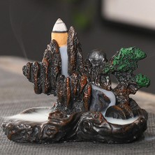 Zhuning Shop 1 No.5 Tarzı Resin Mountains Incense Holder Aromatherapy Rivers Censer Smoke Waterfall Backflow Incense Burners Office Handicrafts Home Decor (Yurt Dışından)