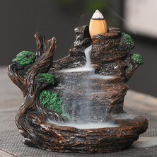 Zhuning Shop 1 No.5 Tarzı Resin Mountains Incense Holder Aromatherapy Rivers Censer Smoke Waterfall Backflow Incense Burners Office Handicrafts Home Decor (Yurt Dışından)