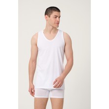 Fsm1453 Erkek Pamuklu Geni̇ş Askılı Süprem Penye Klasi̇k Beyaz Atlet 2'li – 401