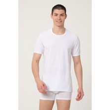 Fsm1453 Erkek Pamuklu Bi̇si̇klet Yaka Kisa Kollu Fani̇la 2'li – 408-(419)