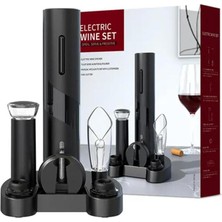 Horecamark Vosco Vns-01 Wine Opener Otomatik Tirbuşon Şarap Açacağı, Elektrikli, Siyah