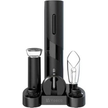 Horecamark Vosco Vns-01 Wine Opener Otomatik Tirbuşon Şarap Açacağı, Elektrikli, Siyah