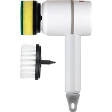 Gui Xulian Gui Xulian Elektrikli Temizlik El Kablosuz Bulaşık Fırçası Uygun Çok Fonksiyonlu Temizleyici Fırçalar Yatak Odası Mutfak Tuvalet, Beyaz (Yurt Dışından)