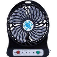 Silhouette Taşınabilir Şarj Edilebilir Mini Fan Hava Soğutucu Mini Masa Fanı USB Soğutma Şarj Edilebilir El Fanları Siyah (Yurt Dışından)