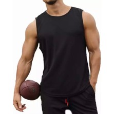 Amor Man Özel Tasarım % 100 Pamuk Ter Tutmayan Slim Kolsuz Gym Erkek Atlet T-Shırt