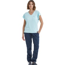Blackspade BLACKSPADE-60400-KADIN Kısa Kollu V Yaka T-Shirt-Türkuaz