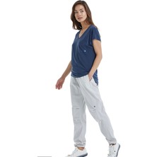 Blackspade BLACKSPADE-60400-KADIN Kısa Kollu V Yaka T-Shirt-Lacivert