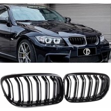 Dmb Bmw E90 Çift Çizgi Ön Panjur Izgara 2009-2012 Arası(Makyajlı Kasa) Parlak Siyah