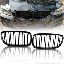 Dmb Bmw E90 Çift Çizgi Ön Panjur Izgara 2009-2012 Arası(Makyajlı Kasa) Parlak Siyah