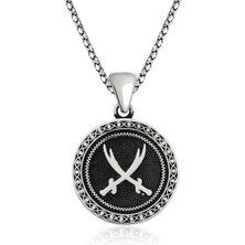 Aya Diamond ​gümüş Zülfikar Kılıcı Desenli Kolye