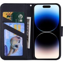 Xstep Case iPhone 14 Pro Max Cep Hayvan Desen Pu Deri Stand Kayış Telefon Kılıfı (Yurt Dışından)