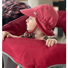 Yorni Flap Lejyoner, Ense Korumalı, Boyundan Bağlamalı, Çocuk Bebek Güneş Şapka, Ekoteks 100 Sertifikalı Rose