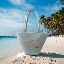 Home Decors By Özlem Hasır Çanta Omuz Çantası Plaj Çantası El Emeği Handmade Tasarım Tarz Yaz MODA-30CMX40-42CM